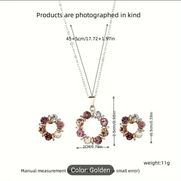 Colorful Necklace & Earrings set - Picture 3 of 4